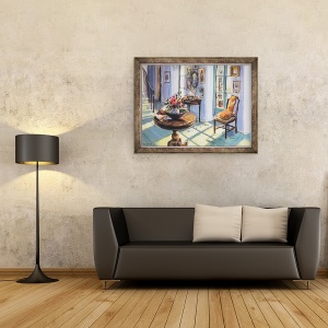 Tablou inramat - Sue Wales - Sala insorita a Vanessei, 1995, 70 x 90 cm - Img 2