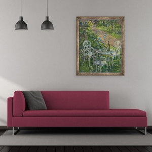 Tablou inramat - Susan Ryder - Maci albastri, 50 x 60 cm - Img 2