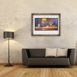 Tablou inramat - Terry Scales - Miezul noptii, viata, 60 x 80 cm - Img 2