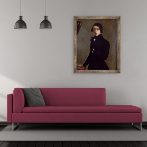 Tablou inramat - Theodore Chasseriau - Autoportret, 50 x 60 cm - Img 2