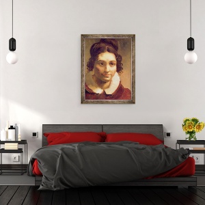Tablou inramat - Theodore Gericault - Suzanne sau Portretul presupus a fi Alexandrine-Modeste Caruel de Saint-Martin, matusa artistului, 60 x 80 cm - Img 3