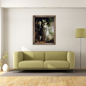 Tablou inramat - Thomas Gainsborough - Domnul si doamna William Hallett Walk de dimineata, 60 x 80 cm - Img 2