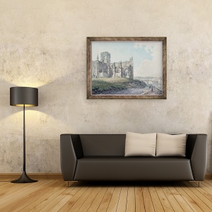 Tablou inramat - Thomas Hearne - Biserica stareta, Haddington, 60 x 80 cm - Img 2