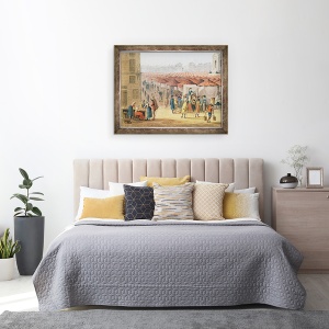Tablou inramat - Thomas Naudet - Marche des Inocenti, detalii din partea stanga, 70 x 90 cm - Img 3