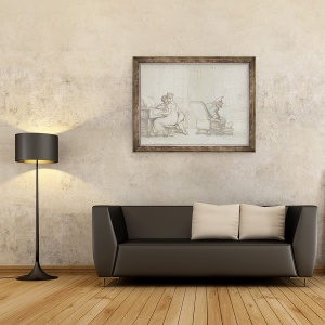 Tablou inramat - Thomas Rowlandson - Reflectia, 60 x 80 cm - Img 2
