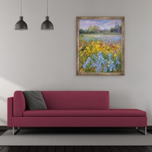 Tablou inramat - Timothy Easton - Irisuri, Salcie si Brad, 50 x 60 cm - Img 2