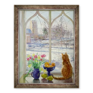 Tablou inramat - Timothy Easton - Umbre de zapada si pisica, 70 x 90 cm