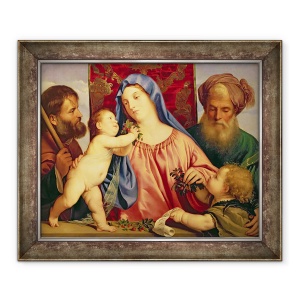 Tablou inramat - Titian - Madonna de cirese cu Iosif, 50 x 60 cm