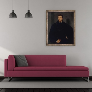 Tablou inramat - Titian - Portret De Un Om Necunoscut Omul Cu Ochi Gri, 50 x 60 cm - Img 2
