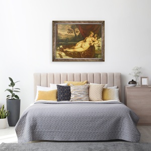 Tablou inramat - Titian - Venus si Cupidon, 70 x 90 cm - Img 3