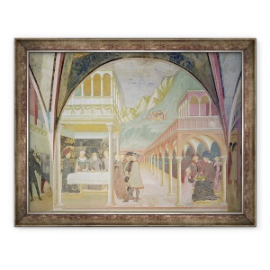 Tablou inramat - Tommaso Masolino da Panicale - Banchetul lui Irod I, 60 x 80 cm