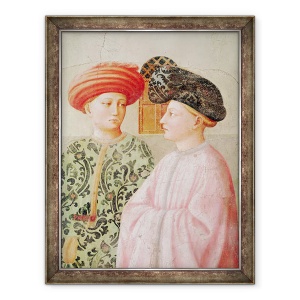 Tablou inramat - Tommaso Masolino da Panicale - Detaliu al figurilor din spatele Sfantului Petru, de la ridicarea Tabitha, 60 x 80 cm