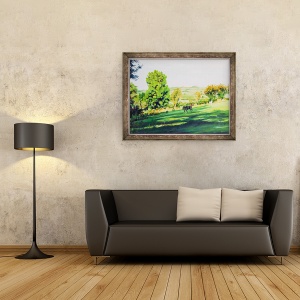 Tablou inramat - Tony Fandino - Black Horse in tara Galilor, 60 x 80 cm - Img 2