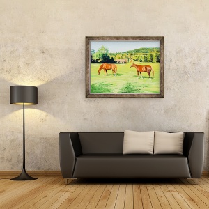 Tablou inramat - Tony Fandino - Cai la pasunat IV, 60 x 80 cm - Img 2