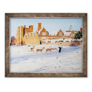Tablou inramat - Tony Fandino - Casa Knole in timpul iernii, 60 x 80 cm