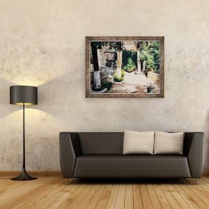 Tablou inramat - Tony Fandino - Gradina in Skiathos, 60 x 80 cm - Img 2