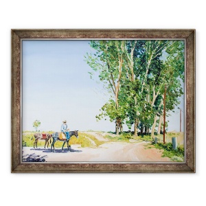 Tablou inramat - Tony Fandino - Omul cu magari, Thassos, 70 x 90 cm