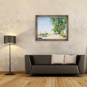 Tablou inramat - Tony Fandino - Omul cu magari, Thassos, 70 x 90 cm - Img 2