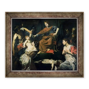 Tablou inramat - Valentin de Boulogne - Judecata lui Solomon, 50 x 60 cm