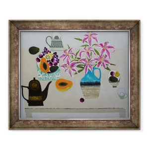 Tablou inramat - Vanessa Bowman - Crini Stargazer si Guava., 50 x 60 cm