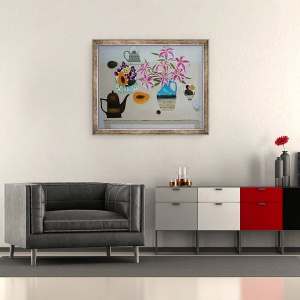 Tablou inramat - Vanessa Bowman - Crini Stargazer si Guava., 50 x 60 cm - Img 2