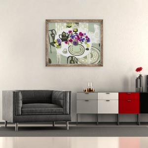 Tablou inramat - Vanessa Bowman - Interior cu Anemone, 50 x 60 cm - Img 2
