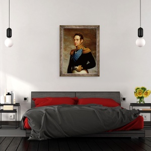 Tablou inramat - Vasili Andreevich Tropinin - Portretul tarului Nicolae I 1796-1855 1826, 70 x 90 cm - Img 3
