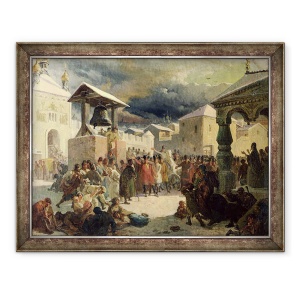 Tablou inramat - Vasily Grigorievich Khudyakov - Veche in Republica Novgorod, 60 x 80 cm