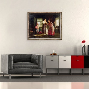 Tablou inramat - Vasily Maximov - Pregatirea inainte de o petrecere, 70 x 85 cm - Img 2