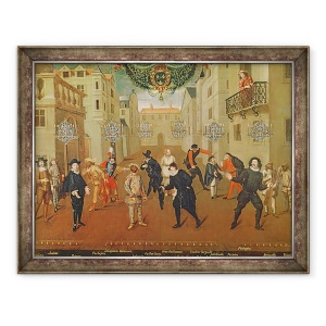 Tablou inramat - Verio - Comedianti italieni si francezi joaca in farse, 60 x 80 cm