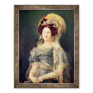 Tablou inramat - Vicente Lopez y Portana - Maria Christina de Bourbon-Sicile 1806-78 Regina Spaniei, 70 x 90 cm