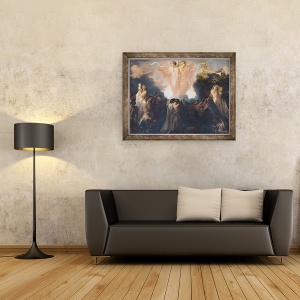 Tablou inramat - Victor Mottez - invierea mortilor, 60 x 80 cm - Img 2