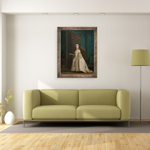 Tablou inramat - Vigilius Erichsen - Regina vaduva Juliane Marie a Danemarcei, 60 x 80 cm - Img 2