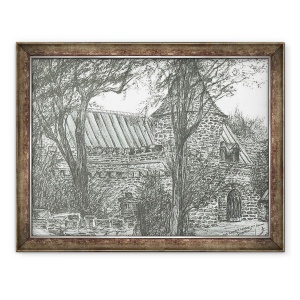Tablou inramat - Vincent Alexander Booth - Biserica pe drumul spre Oban, 2007, 70 x 90 cm