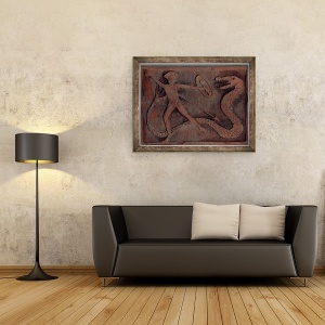 Tablou inramat - Vincent Alexander Booth - Duel antic, 1998, 60 x 80 cm - Img 2