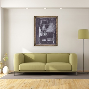 Tablou inramat - Vincent Alexander Booth - Lampa aprinsa la lumina lumanarilor, 1997, 70 x 90 cm - Img 2
