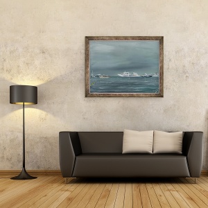 Tablou inramat - Vincent Alexander Booth - Nave si ambarcatiuni la Cannes, 2014, 60 x 80 cm - Img 2