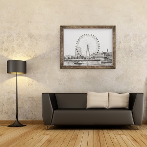 Tablou inramat - Vincent Alexander Booth - The London Eye, 2006, 70 x 90 cm - Img 2