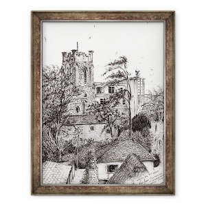 Tablou inramat - Vincent Alexander Booth - Vedere de la scoala St Catherines Ventnor I.O.W., 2011, 70 x 90 cm