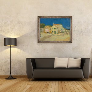 Tablou inramat - Vincent van Gogh - Casa Galbena, 60 x 80 cm - Img 2