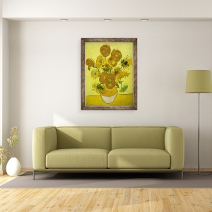 Tablou inramat - Vincent van Gogh - Floarea-soarelui I, 70 x 90 cm - Img 2