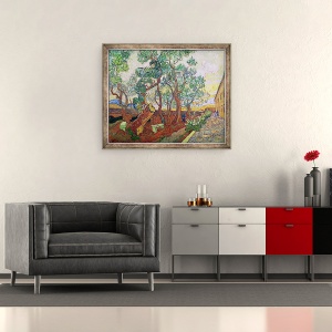 Tablou inramat - Vincent van Gogh - Gradina Spitalului Sf. Paul din St. Remy, 50 x 60 cm - Img 2