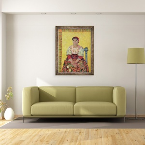 Tablou inramat - Vincent van Gogh - Italiana, Agostina Segatori, 60 x 80 cm - Img 2