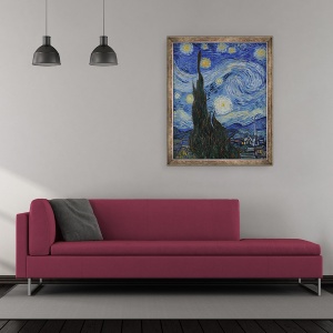 Tablou inramat - Vincent van Gogh - Noaptea instelata I, 50 x 60 cm - Img 2