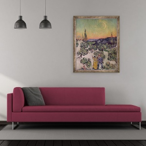 Tablou inramat - Vincent van Gogh - O plimbare la Amurg, 50 x 60 cm - Img 2