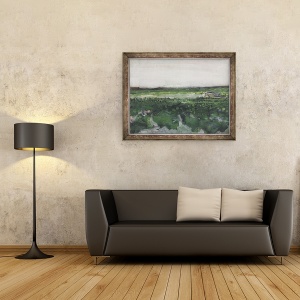 Tablou inramat - Vincent van Gogh - Peisaj cu roaba, 60 x 80 cm - Img 2
