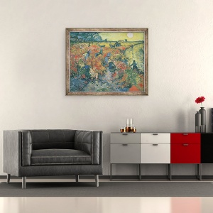 Tablou inramat - Vincent van Gogh - Red Vineyards la Arles, 50 x 60 cm - Img 2