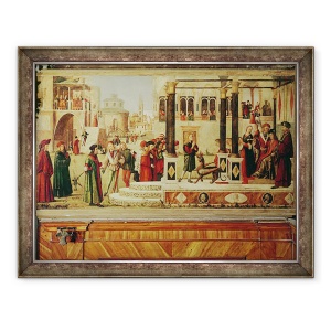 Tablou inramat - Vittore Carpaccio - Miracolul Sfantului Trifoniu, 70 x 90 cm