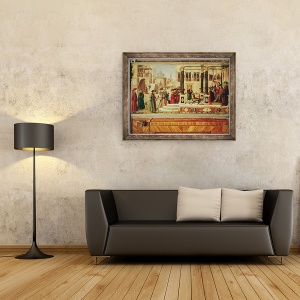 Tablou inramat - Vittore Carpaccio - Miracolul Sfantului Trifoniu, 70 x 90 cm - Img 2