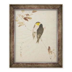 Tablou inramat - Watanabe Seitei - Pasari pe o Branchm, 50 x 60 cm